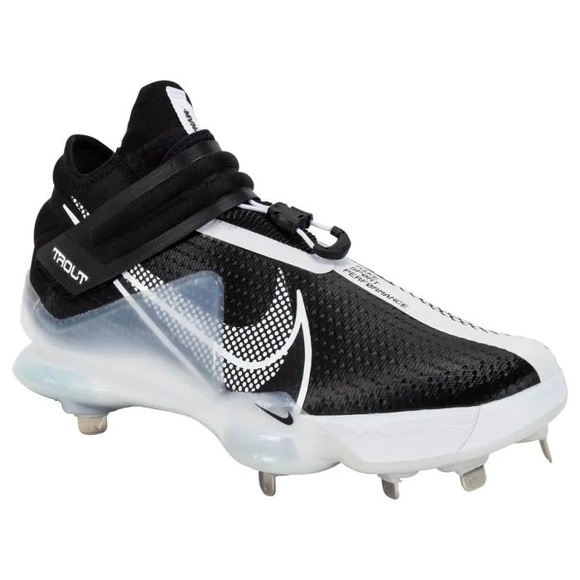 Nike Force Zoom Trout 7 "Black/White/Dynamic Turq" Men's Baseball Cleats SZ 11 - Picture 1 of 11